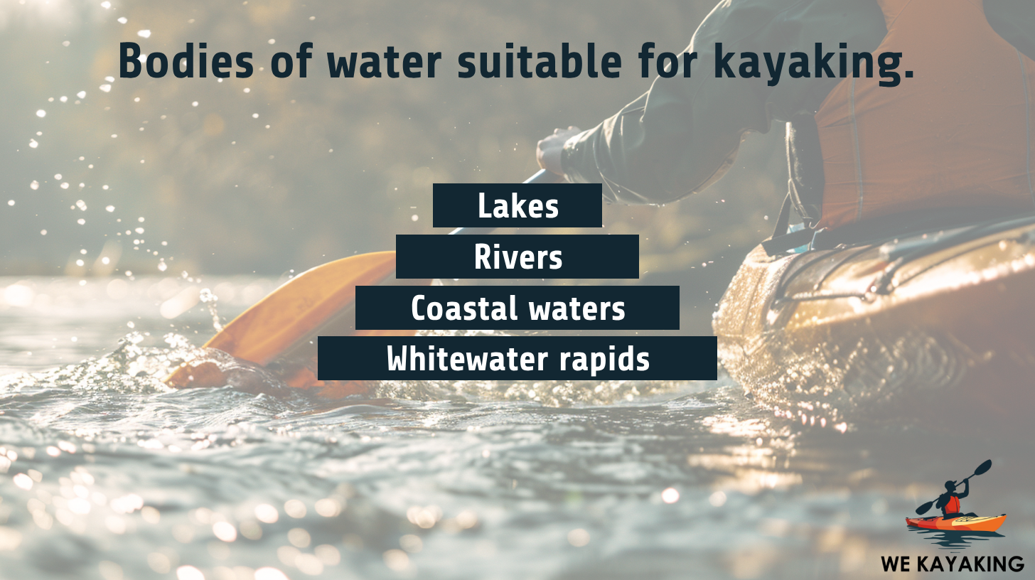 bodies of water suitable for kayaking