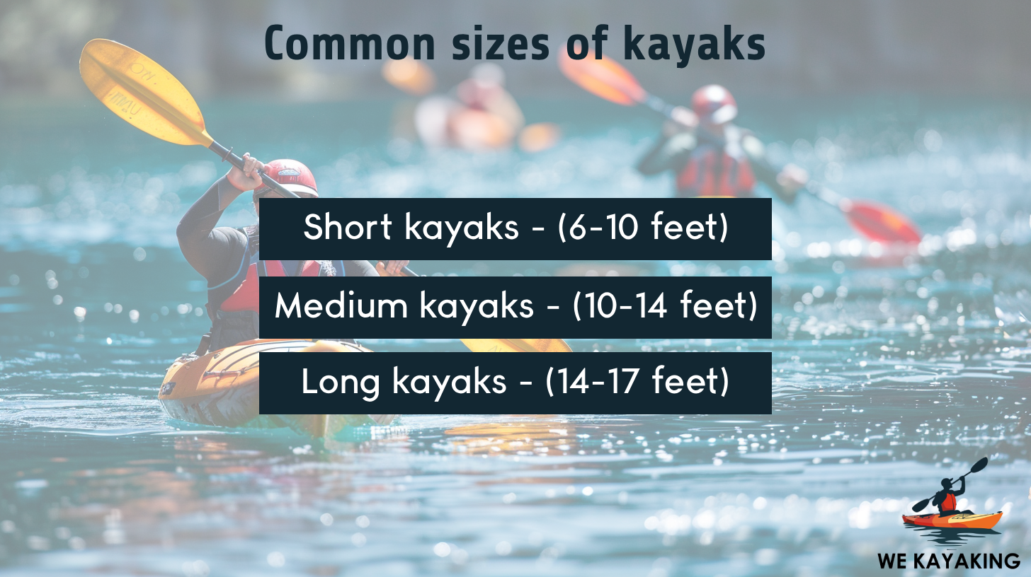 common kayak sizes