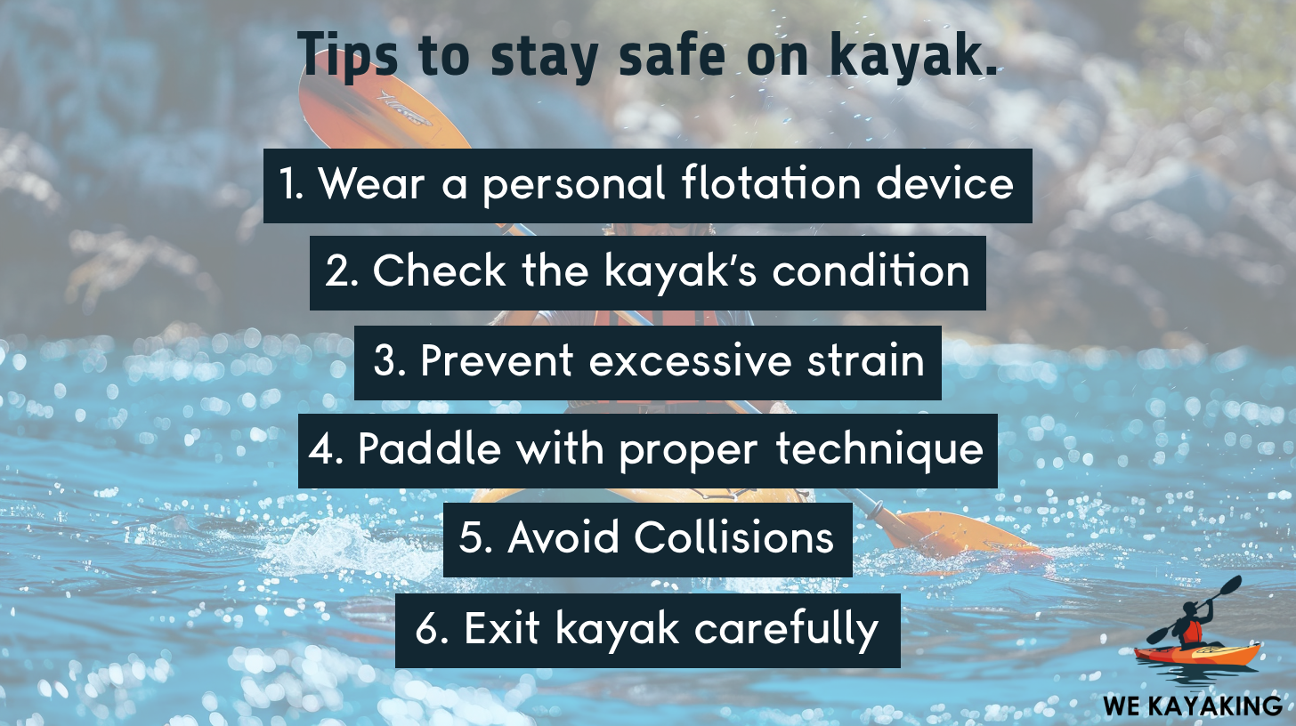 instructions to stay safe on kayak