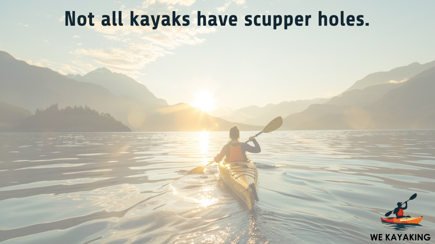 not all kayaks have scupper holes